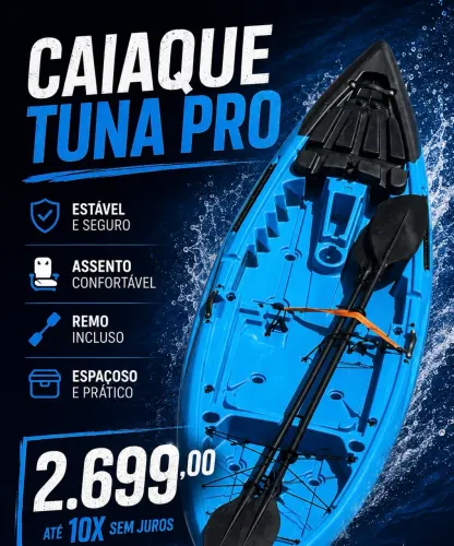 Caiaque tuna pro azul neon