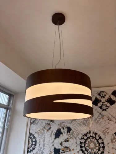 Lustre de Madeira 50cm - 4 Lâmpadas | Design Sofisticado 