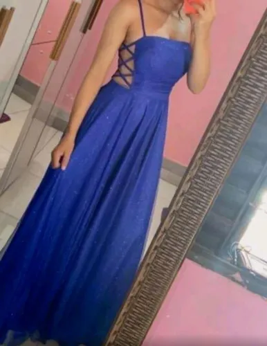Vestido Azul Brilhante
