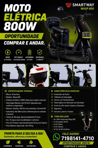 Moto elétrica 800 W