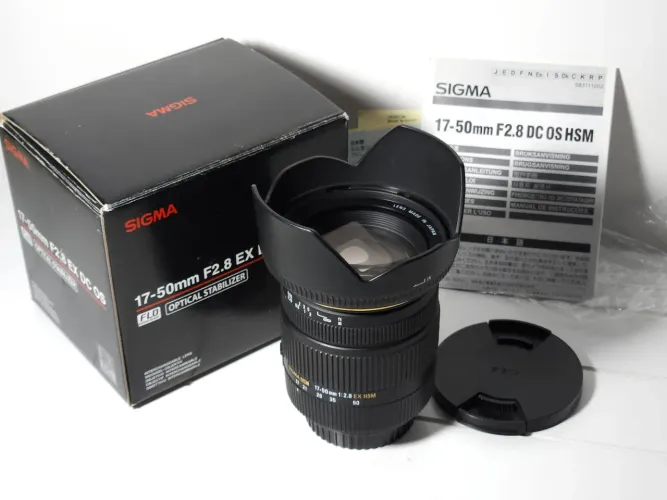 Lente Lente Sigma 17-50 2.8 Ex Dc Os Hsm Estabilizada Canon EF-S - Semi Nova