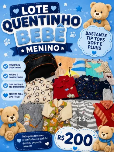 LOTE  BEBE  QUENTINHO BEBE MENINO  