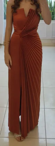Vestido de madrinha terracota 