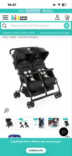 carrinho de bebê para gêmeos 