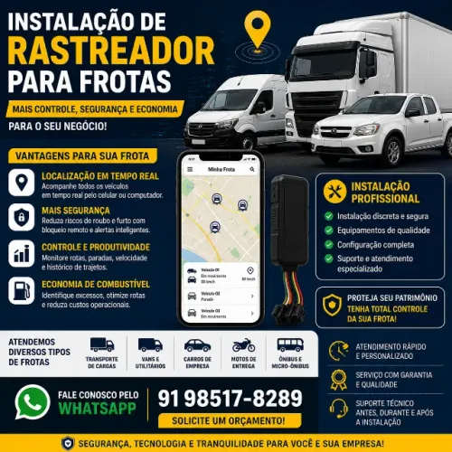 Instalação Profissional de Rastreadores para Empresas e Frotas
