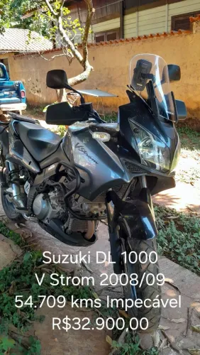 Suzuki DL V Strom 1000 ano 2008/09 impecável. Baixíssima quilometragem
