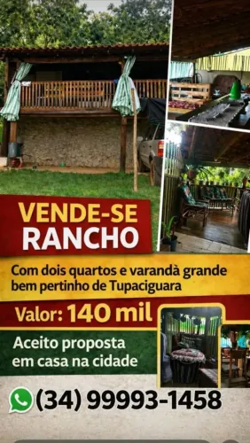 Vendo rancho em condomínio próximo a tupaciguara 
