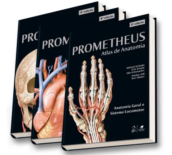 prometheus: atlas de anatomia 3 volumes - 4ª edição - 2019