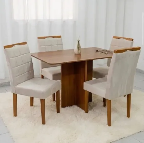 Conjunto Savelli 120 com 4 Cadeiras