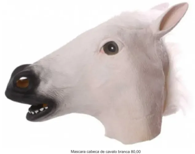 Máscara Cabeça de Cavalo Branca