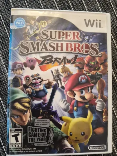 Jogo Super Smash Bros Nintendo Wii Mídia Física Original Impecável Usado