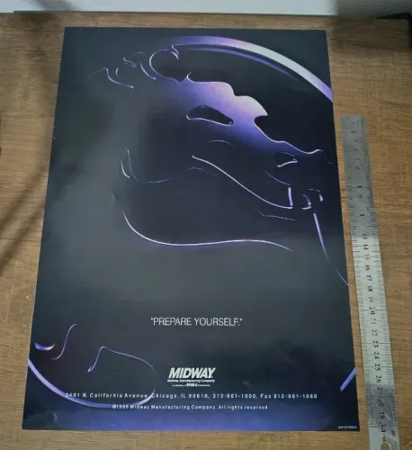 Material pré-lançamento Mortal Kombat 3 (Arcade) original da época (1995)