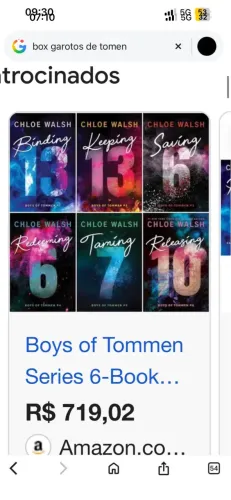 Box de livros boys of token