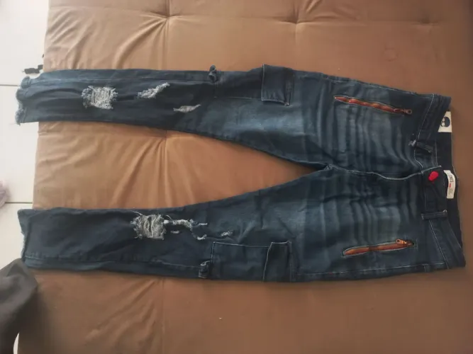 Calça Skinny Jeans azul