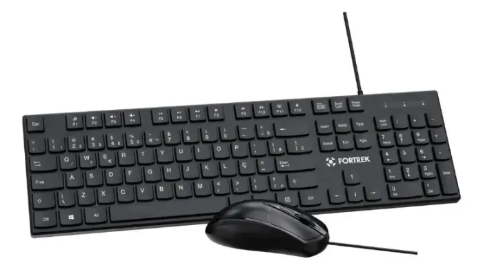 Kit Teclado e Mouse Fortrek C13 Kit Mouse e Teclado Fortrek C13 Office USB; Teclado com