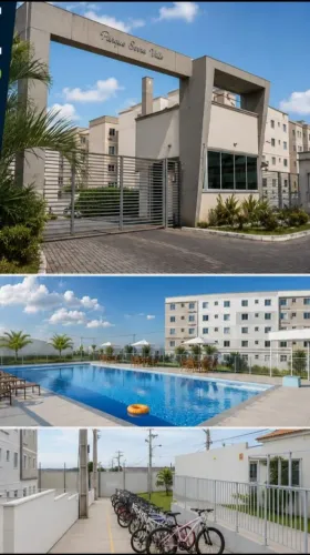 Passo um lindo apartamento, condomínio fechado com portaria e ronda 24 hs.