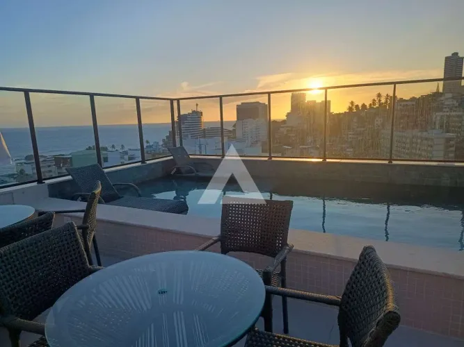 Studio com 1 quarto e 1 suíte, 25,25 m² para alugar por R$ 2.970,00 - Ondina, Salvador/BA