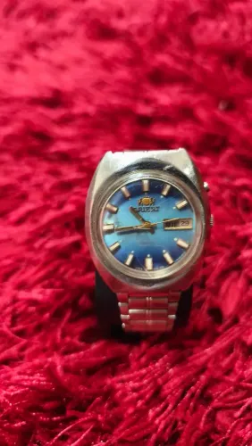 Relógio Orient Automático Vintage Azul Claro Degradê