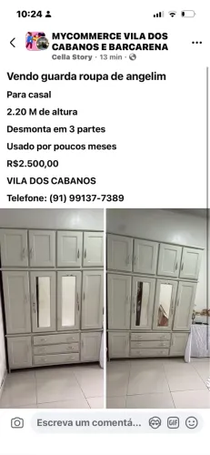 Vendo guarda roupa de angelim para casal