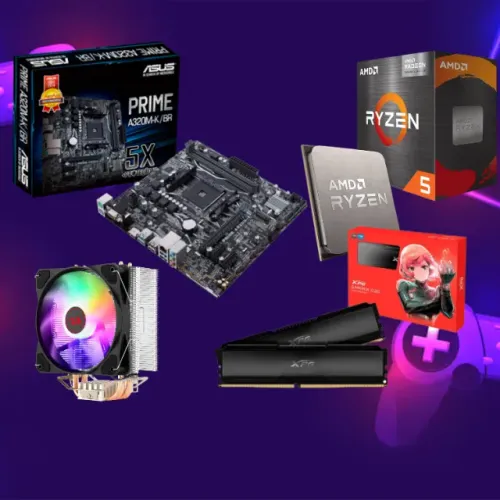  Kit Upgrade AM4: Asus PRIME A320M-K/BR, Ryzen 5 4650g, XPG 32g DDR4 (Chip Micron)