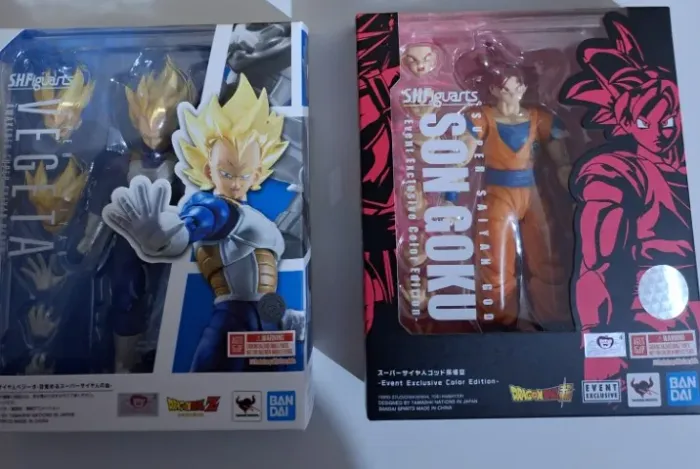 Goku SSJ God e Vegeta SSJ 2.0 - SH Figuarts