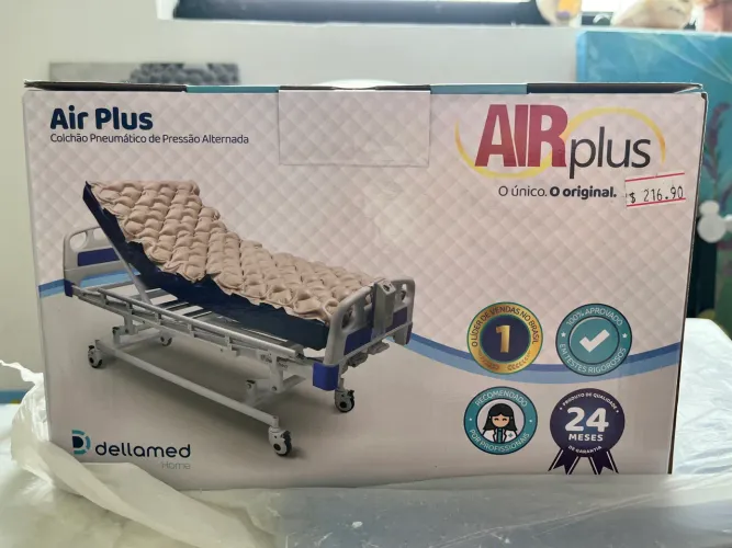 Colchão Pneumático Air Plus Dellamed 127V (Apenas 7 dias de uso)