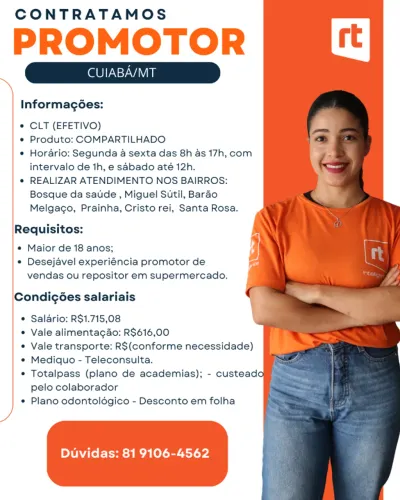 PROMOTOR DE VENDAS - CUIABÁ/MT