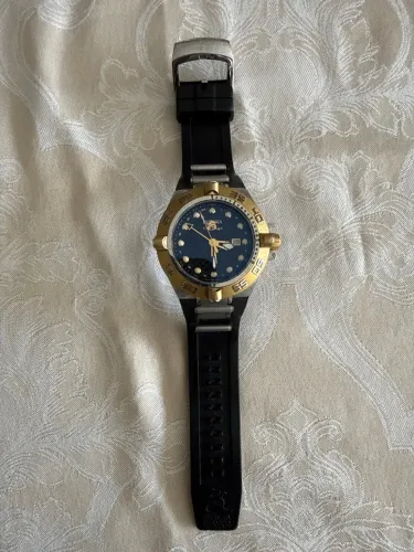 Relógio Invicta Original - Mostrador Azul e Dourado