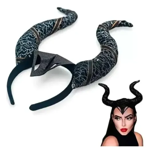 TIARA MALEVOLA PRETA HALLOWEEN