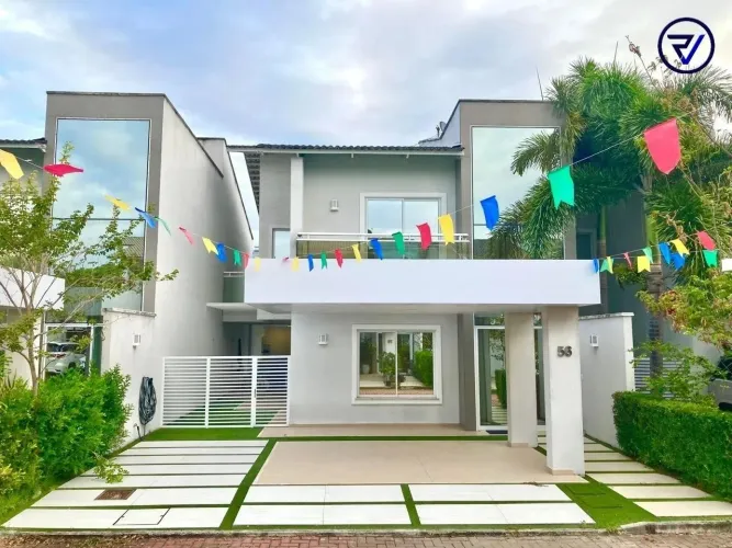 Casa de Luxo no Eusébio | 4 Suítes | Mobiliada