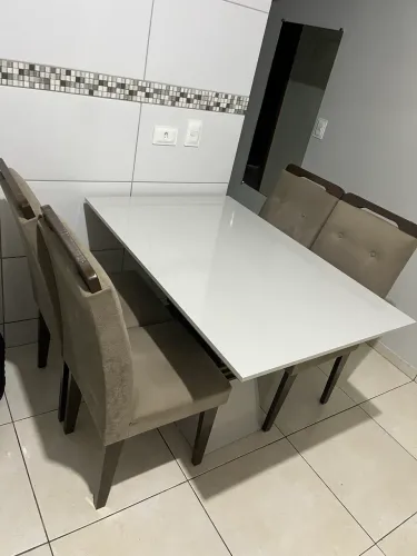 Mesa 4 cadeiras 1,20x80 cm