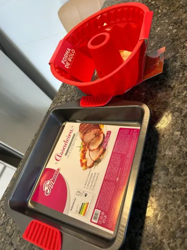 kit formas de bolo e assadeira antiaderente