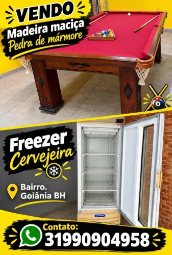 Sinuca e freezer