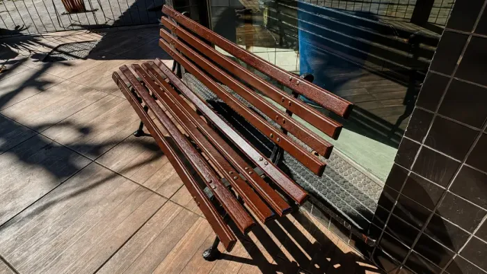 Banco de Madeira e ferro de Jardim