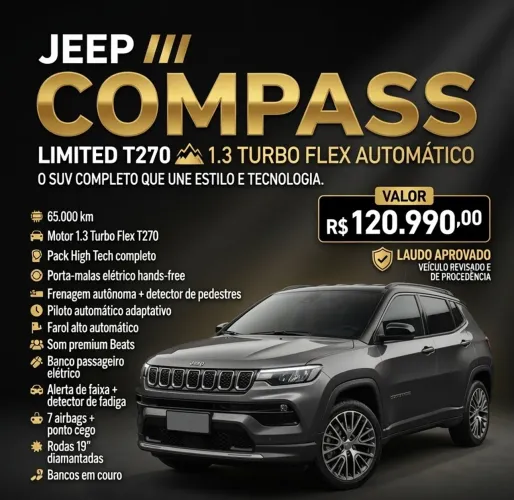 Jeep Compass Limited T270 1.3 TB 4X2 Flex AUT 2022
