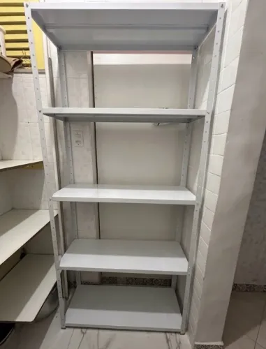 Estante de Aço 5 Prateleiras / Bandejas Cinza - Despensa e Organização