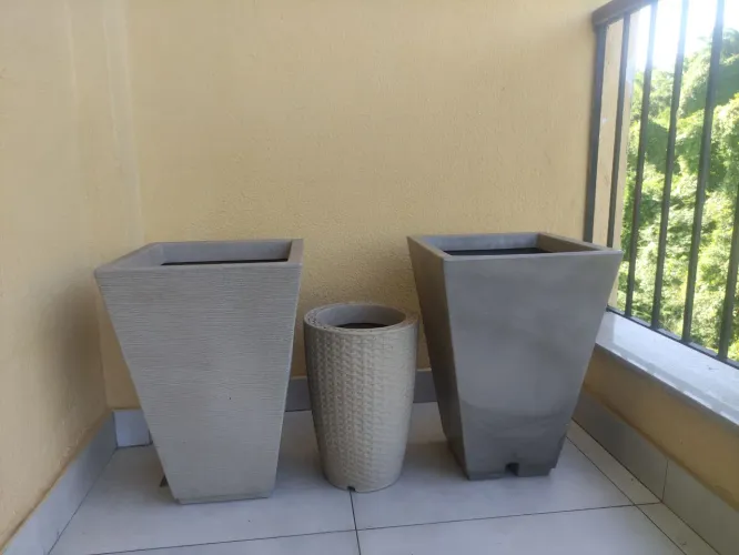 Kit com 3 vasos de plantas grandes - Excelente estado | Vendo juntos ou separados