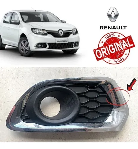 Moldura Farol Milha Sandero Logan 2015 A 2019 Direito 17014 Preto