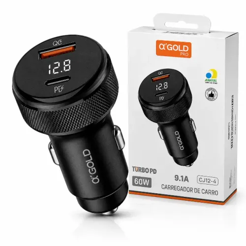 Fonte Carregador Turbo Veicular Isqueiro 60W - Novo - Ditudo Tech e Variedades