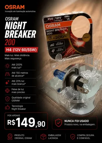 OSRAM NIGHT BREAKER 200 H4<br><br>NIGHT BREAKER<br><br>200
