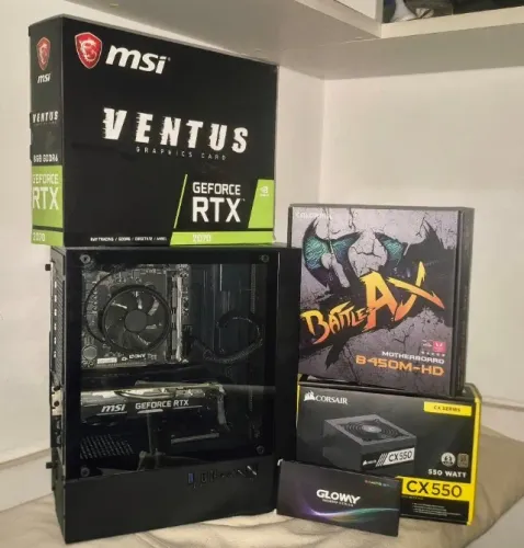 PC Gamer Completo - RTX 2070 + Ryzen 5 2600 | Com Caixa Original
