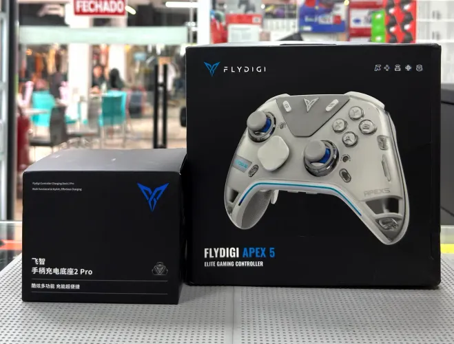 Kit controle Apex 5 e base v2 pro de carregamento 