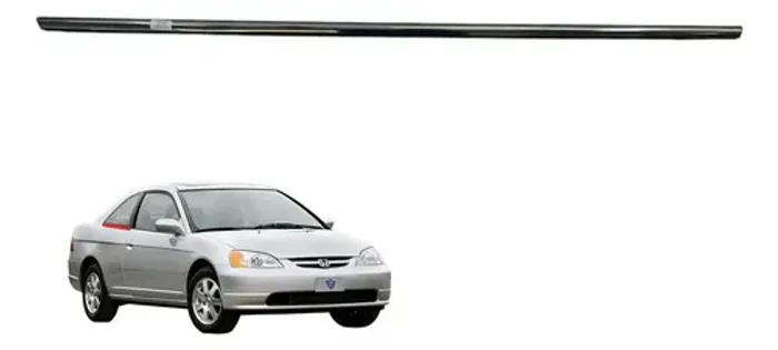 Friso Pestana Externa Traseira Direita Honda Civic 2001 2006 Prateado