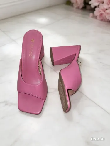 Tamanco salto rosa