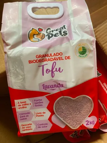8kg Areia Biodegradável Tofu Great Pets Lavanda