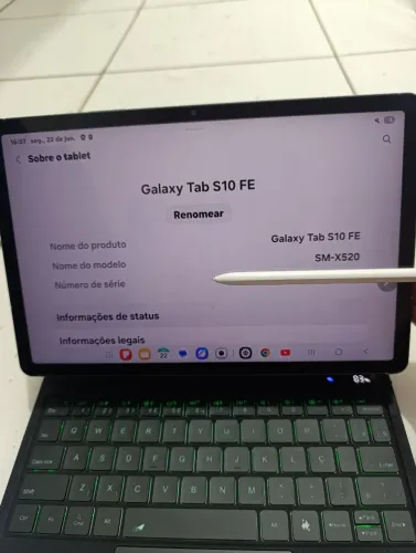 Tablet Samsung Galaxy Tab S10 FE (128GB/8GB RAM) + Teclado Original + S Pen