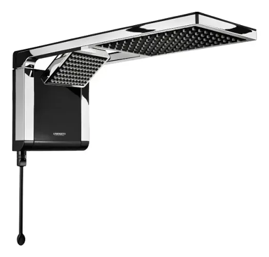 Chuveiro Acqua Duo Lorenzetti Preto/Cromado