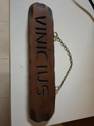 Placa com nome