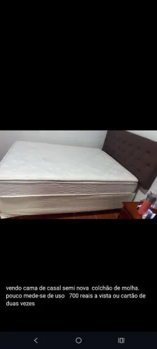Cama de casal semi nova sem a cabeceira 