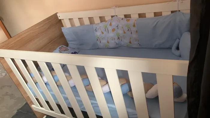 Berço + colchão + mosquiteiro, berço 3 em 1 marca: multimoveis